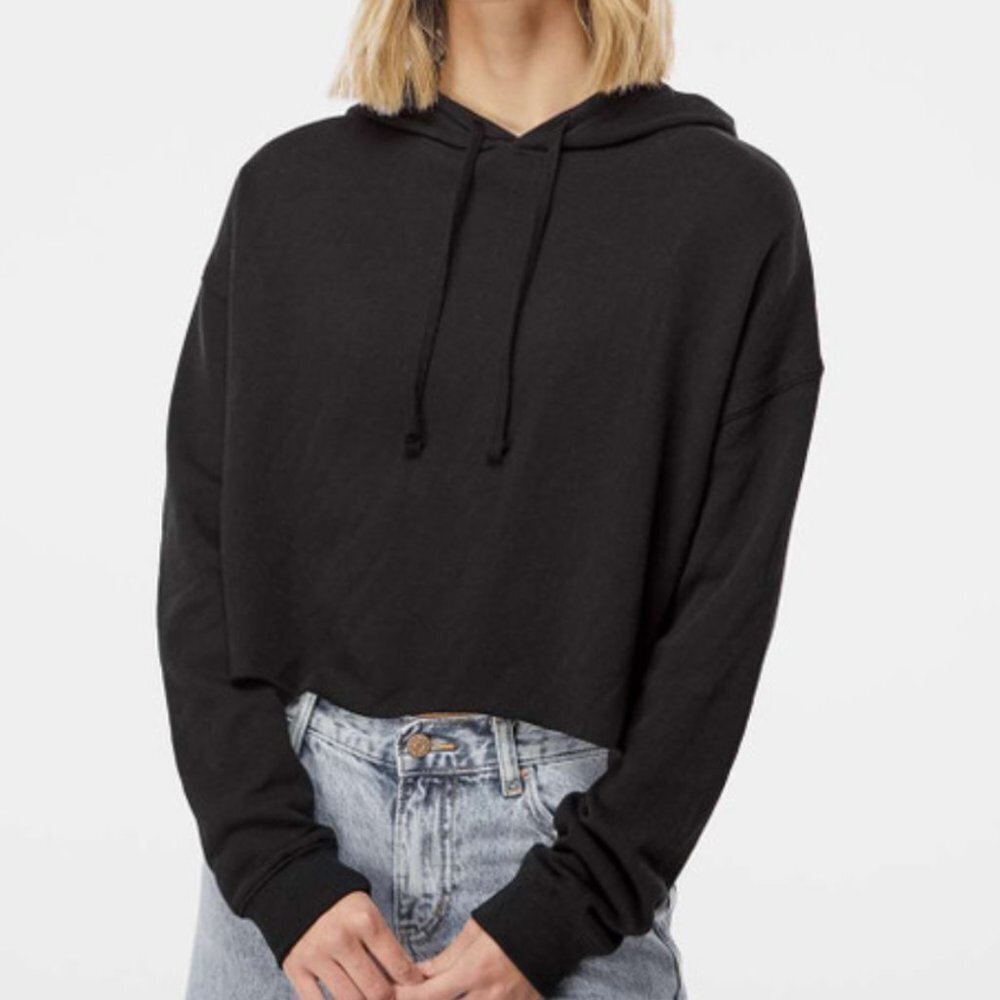𝅺⭐️2 FOR $20⭐️ Black cropped Athletic women’s hoodie- medium